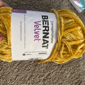Bernat Velvet Yarn in Yellow